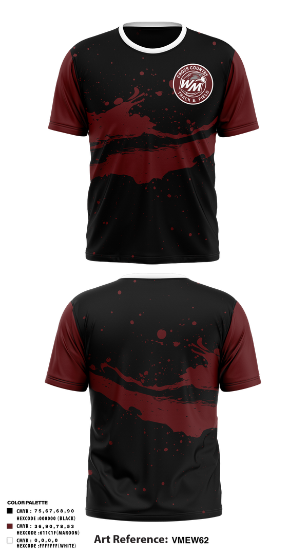 Old School Cotton Feel Shirt, West Mecklenburg, Track & Field, Teamtime, Team time, sublimation, custom sports apparel, team uniforms, spirit wear, spiritwear, sports uniforms, custom shirts, team store, custom team store, fundraiser sports, apparel fundraiser