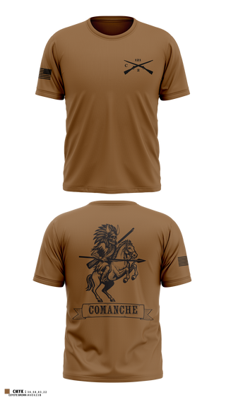 Old School Cotton Feel Shirt, Charlie Company 2-121 IN BN, National Guard, Teamtime, Team time, sublimation, custom sports apparel, team uniforms, spirit wear, spiritwear, sports uniforms, custom shirts, team store, custom team store, fundraiser sports, apparel fundraiser