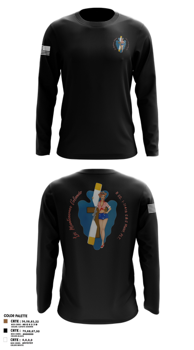 B Co. 1/114th polo Long Sleeve Performance Shirt 3