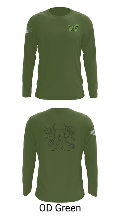 704th Chem Co 57484500 Long Sleeve Performance Shirt 46