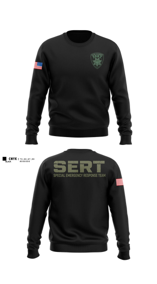 Crew Neck Sweatshirt, SERT, Police, Teamtime, Team time, sublimation, custom sports apparel, team uniforms, spirit wear, spiritwear, sports uniforms, custom shirts, team store, custom team store, fundraiser sports, apparel fundraiser