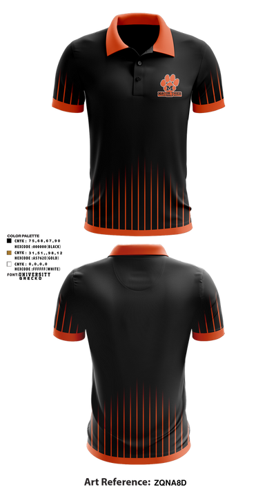 Macon Tiger Golf 16670206 Short Sleeve Performance Polo - 3
