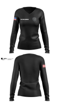 Sour Lake Police Department Women's Long Sleeve V-neck Shirt - 15
