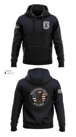Hoodie, Willoughby Police K9 Unit, Police, Teamtime, Team time, sublimation, custom sports apparel, team uniforms, spirit wear, spiritwear, sports uniforms, custom shirts, team store, custom team store, fundraiser sports, apparel fundraiser