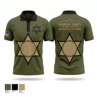 Short Sleeve Performance Polo, Cherokee County Sheriffs Office Narcotics Division, Police, Teamtime, Team time, sublimation, custom sports apparel, team uniforms, spirit wear, spiritwear, sports uniforms, custom shirts, team store, custom team store, fundraiser sports, apparel fundraiser