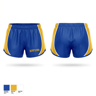 Womens Shorts, Newtown, Track & Field, Teamtime, Team time, sublimation, custom sports apparel, team uniforms, spirit wear, spiritwear, sports uniforms, custom shirts, team store, custom team store, fundraiser sports, apparel fundraiser
