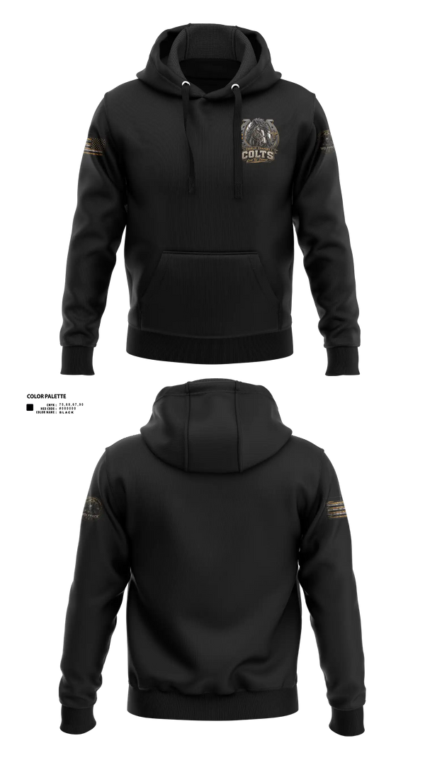 Hoodie, Madigan pharmacy colts, Army, Teamtime, Team time, sublimation, custom sports apparel, team uniforms, spirit wear, spiritwear, sports uniforms, custom shirts, team store, custom team store, fundraiser sports, apparel fundraiser
