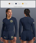 SWMI 70181183 Women's Long Sleeve V-neck Shirt - 2