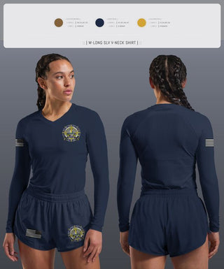 Womens Long Sleeve Vneck Shirt, SWMI, , Teamtime, Team time, sublimation, custom sports apparel, team uniforms, spirit wear, spiritwear, sports uniforms, custom shirts, team store, custom team store, fundraiser sports, apparel fundraiser