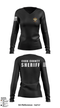 Cook County Sheriff’s Office 24552368 Women's Long Sleeve V-neck Shirt - 5