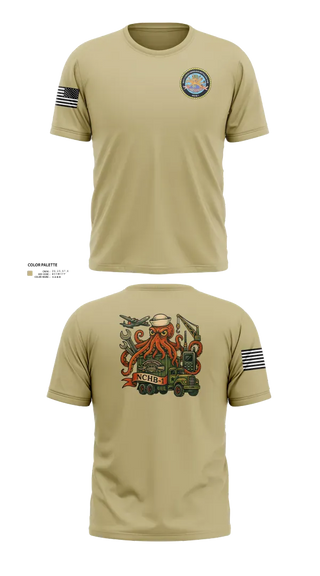 Old School Cotton Feel Shirt, Navy Cargo Handling Battalion One, Navy, Teamtime, Team time, sublimation, custom sports apparel, team uniforms, spirit wear, spiritwear, sports uniforms, custom shirts, team store, custom team store, fundraiser sports, apparel fundraiser