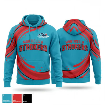 Monticello Strokers Swim Team 92498352 Hoodie - 1