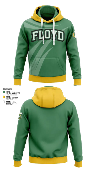Hoodie, Floyd Central, Women's Volleyball, Teamtime, Team time, sublimation, custom sports apparel, team uniforms, spirit wear, spiritwear, sports uniforms, custom shirts, team store, custom team store, fundraiser sports, apparel fundraiser