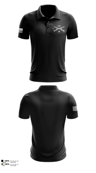 Short Sleeve Performance Polo, Blacksheep Company, 1-112th Infantry, Army, Teamtime, Team time, sublimation, custom sports apparel, team uniforms, spirit wear, spiritwear, sports uniforms, custom shirts, team store, custom team store, fundraiser sports, apparel fundraiser