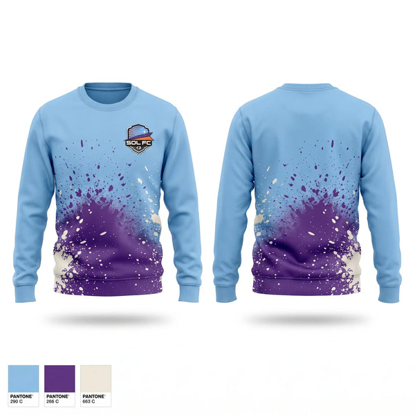 Crew Neck Sweatshirt, Sol FC, Men's Soccer, Teamtime, Team time, sublimation, custom sports apparel, team uniforms, spirit wear, spiritwear, sports uniforms, custom shirts, team store, custom team store, fundraiser sports, apparel fundraiser