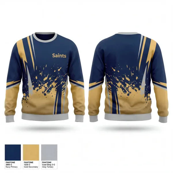 Crew Neck Sweatshirt, Saints, Women's Lacrosse, Teamtime, Team time, sublimation, custom sports apparel, team uniforms, spirit wear, spiritwear, sports uniforms, custom shirts, team store, custom team store, fundraiser sports, apparel fundraiser