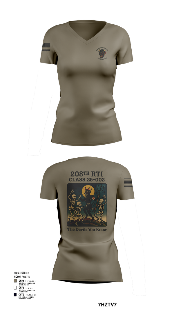 Womens Short Sleeve Vneck Shirt, 208th RTI MED TRNG CO Class 25-002, , Teamtime, Team time, sublimation, custom sports apparel, team uniforms, spirit wear, spiritwear, sports uniforms, custom shirts, team store, custom team store, fundraiser sports, apparel fundraiser
