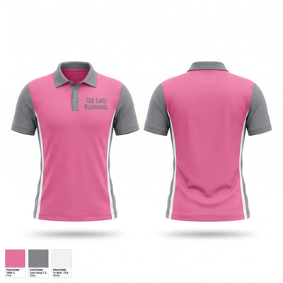 SSA Lady Diamonds Short Sleeve Performance Polo - 1