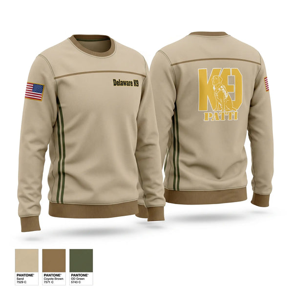 Crew Neck Sweatshirt, University of Delaware Police Department-K9 Patti, Police, Teamtime, Team time, sublimation, custom sports apparel, team uniforms, spirit wear, spiritwear, sports uniforms, custom shirts, team store, custom team store, fundraiser sports, apparel fundraiser
