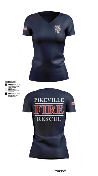 Womens Short Sleeve Vneck Shirt, PFD, Fire Department, Teamtime, Team time, sublimation, custom sports apparel, team uniforms, spirit wear, spiritwear, sports uniforms, custom shirts, team store, custom team store, fundraiser sports, apparel fundraiser