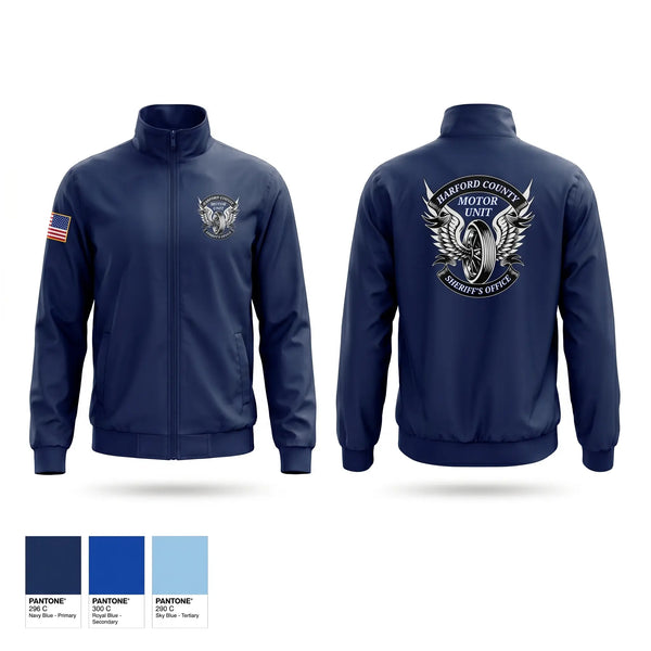 Windbreaker, Harford County Sheriff's Office Motor Unit, Police, Teamtime, Team time, sublimation, custom sports apparel, team uniforms, spirit wear, spiritwear, sports uniforms, custom shirts, team store, custom team store, fundraiser sports, apparel fundraiser