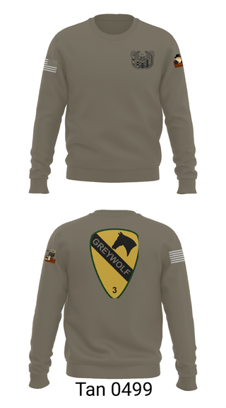 Crew Neck Sweatshirt, 1st cav Div 3abct, , Teamtime, Team time, sublimation, custom sports apparel, team uniforms, spirit wear, spiritwear, sports uniforms, custom shirts, team store, custom team store, fundraiser sports, apparel fundraiser