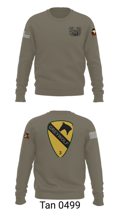 1st cav Div 3abct 85829502 Crew Neck Sweatshirt - 65