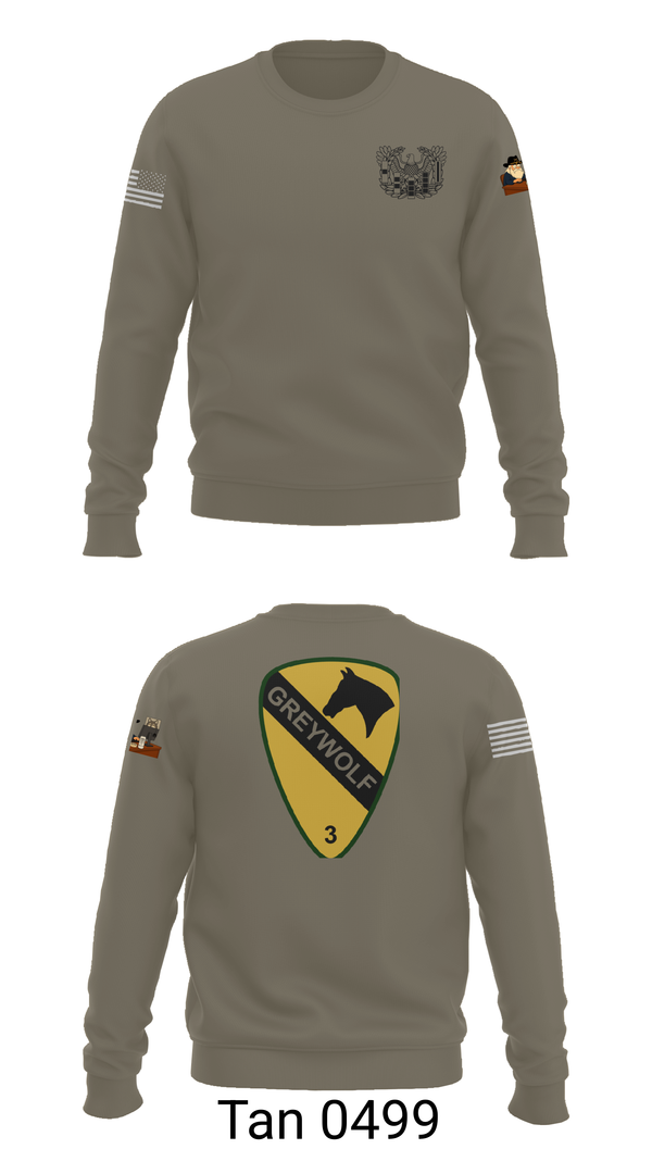 Crew Neck Sweatshirt, 1st cav Div 3abct, , Teamtime, Team time, sublimation, custom sports apparel, team uniforms, spirit wear, spiritwear, sports uniforms, custom shirts, team store, custom team store, fundraiser sports, apparel fundraiser