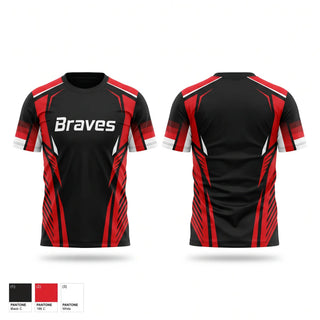 Short Sleeve Performance Shirt, Braves, Men's Soccer, Teamtime, Team time, sublimation, custom sports apparel, team uniforms, spirit wear, spiritwear, sports uniforms, custom shirts, team store, custom team store, fundraiser sports, apparel fundraiser