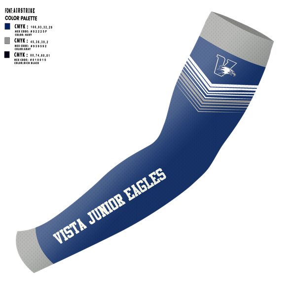Arm Sleeve, Vista Junior Eagles, , Teamtime, Team time, sublimation, custom sports apparel, team uniforms, spirit wear, spiritwear, sports uniforms, custom shirts, team store, custom team store, fundraiser sports, apparel fundraiser