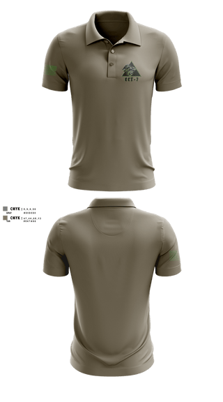 Short Sleeve Performance Polo, ECT-7, 11 CYBN, Army, Teamtime, Team time, sublimation, custom sports apparel, team uniforms, spirit wear, spiritwear, sports uniforms, custom shirts, team store, custom team store, fundraiser sports, apparel fundraiser