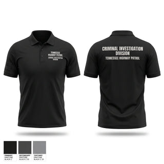 Short Sleeve Performance Polo, Tennessee Highway Patrol Criminal Investigation Division, Police, Teamtime, Team time, sublimation, custom sports apparel, team uniforms, spirit wear, spiritwear, sports uniforms, custom shirts, team store, custom team store, fundraiser sports, apparel fundraiser