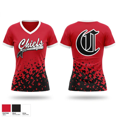 Chiefs Women's Short Sleeve V-neck Shirt - 1