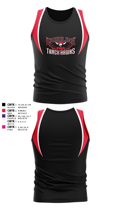 Carolina Track Hawks Men's Track Singlet - 3