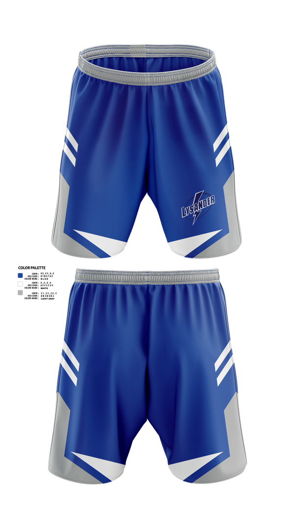Athletic Shorts With Pockets, Lysander Lightning, Ice Hockey, Teamtime, Team time, sublimation, custom sports apparel, team uniforms, spirit wear, spiritwear, sports uniforms, custom shirts, team store, custom team store, fundraiser sports, apparel fundraiser