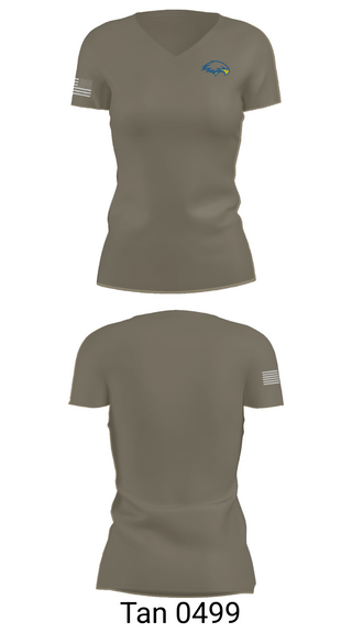 Womens Short Sleeve Vneck Shirt, Ruskin Highschool MCJROTC, Marines, Teamtime, Team time, sublimation, custom sports apparel, team uniforms, spirit wear, spiritwear, sports uniforms, custom shirts, team store, custom team store, fundraiser sports, apparel fundraiser