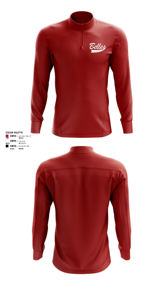 Quarter Zip Jacket, Bluegrass Lightning Belles, Softball, Teamtime, Team time, sublimation, custom sports apparel, team uniforms, spirit wear, spiritwear, sports uniforms, custom shirts, team store, custom team store, fundraiser sports, apparel fundraiser