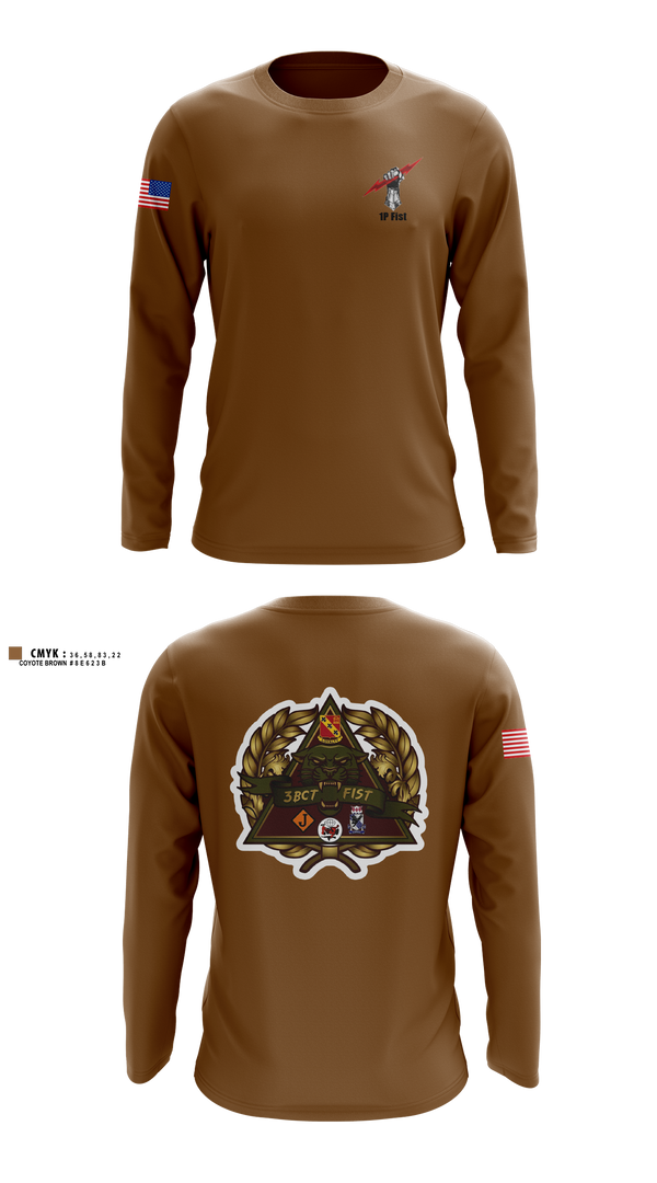 Long Sleeve Performance Shirt, 1P FIST, Army, Teamtime, Team time, sublimation, custom sports apparel, team uniforms, spirit wear, spiritwear, sports uniforms, custom shirts, team store, custom team store, fundraiser sports, apparel fundraiser