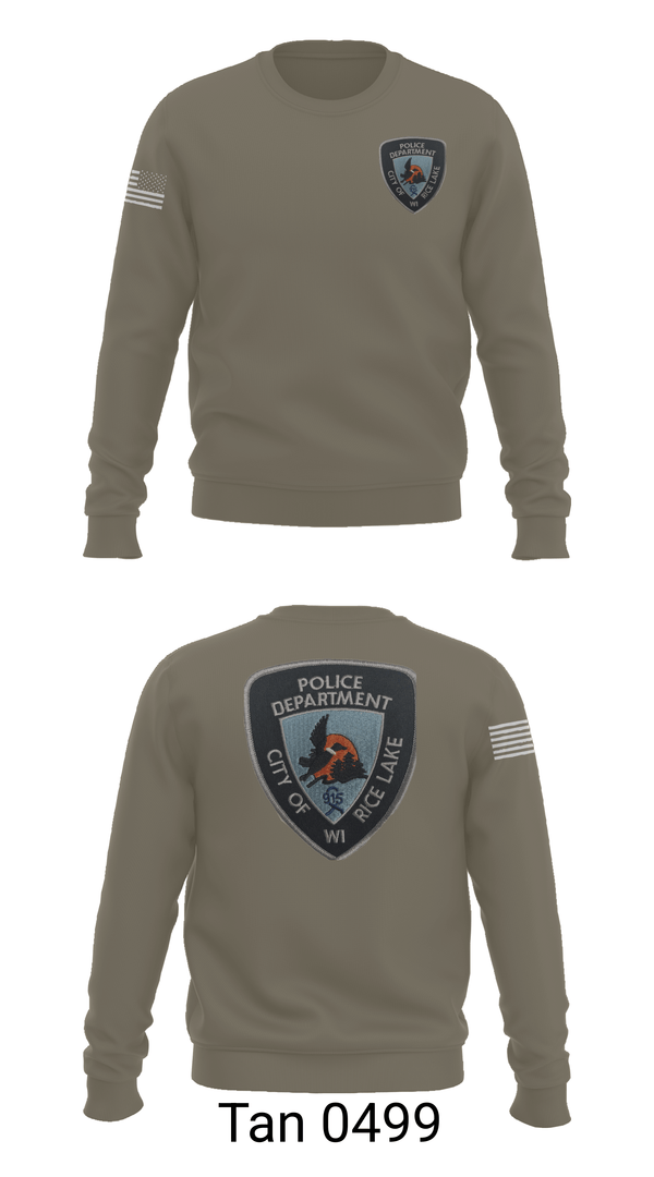 Crew Neck Sweatshirt, Rice Lake Police Department, Police, Teamtime, Team time, sublimation, custom sports apparel, team uniforms, spirit wear, spiritwear, sports uniforms, custom shirts, team store, custom team store, fundraiser sports, apparel fundraiser