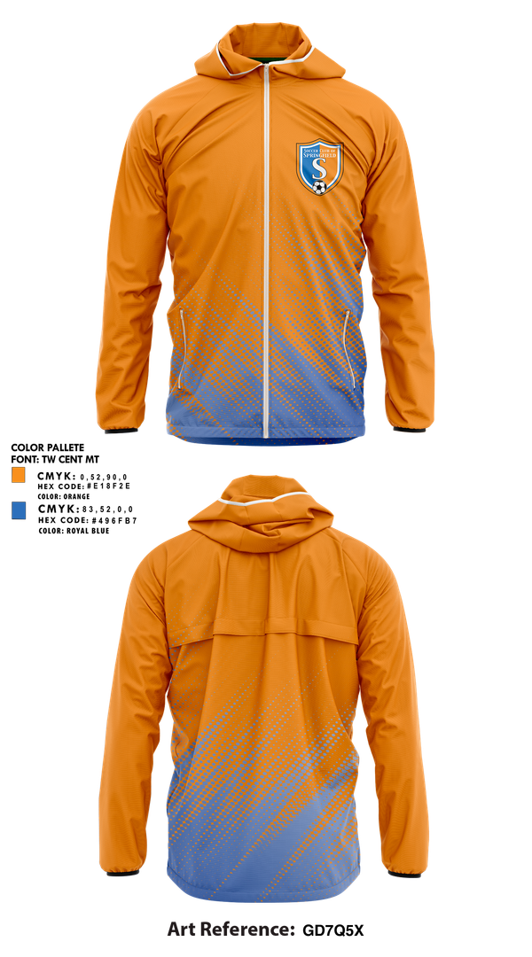 Windbreaker, Soccer Club Of Springfield, Men's Soccer, Teamtime, Team time, sublimation, custom sports apparel, team uniforms, spirit wear, spiritwear, sports uniforms, custom shirts, team store, custom team store, fundraiser sports, apparel fundraiser