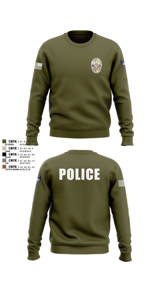Crew Neck Sweatshirt, Miami Police Department, , Teamtime, Team time, sublimation, custom sports apparel, team uniforms, spirit wear, spiritwear, sports uniforms, custom shirts, team store, custom team store, fundraiser sports, apparel fundraiser