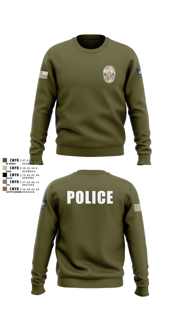 Crew Neck Sweatshirt, Miami Police Department, , Teamtime, Team time, sublimation, custom sports apparel, team uniforms, spirit wear, spiritwear, sports uniforms, custom shirts, team store, custom team store, fundraiser sports, apparel fundraiser