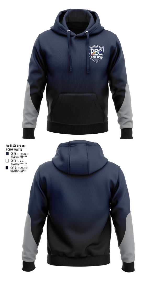 Hoodie, Rainbow City Police Department, Police, Teamtime, Team time, sublimation, custom sports apparel, team uniforms, spirit wear, spiritwear, sports uniforms, custom shirts, team store, custom team store, fundraiser sports, apparel fundraiser