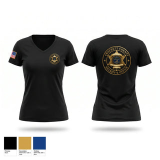 Womens Short Sleeve Vneck Shirt, Crockett County Sheriffs Office, Police, Teamtime, Team time, sublimation, custom sports apparel, team uniforms, spirit wear, spiritwear, sports uniforms, custom shirts, team store, custom team store, fundraiser sports, apparel fundraiser