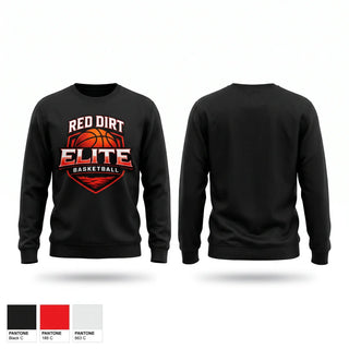 Crew Neck Sweatshirt, Red Dirt Elite, Men's Basketball, Teamtime, Team time, sublimation, custom sports apparel, team uniforms, spirit wear, spiritwear, sports uniforms, custom shirts, team store, custom team store, fundraiser sports, apparel fundraiser