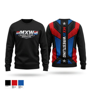 Crew Neck Sweatshirt, Midwest Xtreme Wrestling, Wrestling, Teamtime, Team time, sublimation, custom sports apparel, team uniforms, spirit wear, spiritwear, sports uniforms, custom shirts, team store, custom team store, fundraiser sports, apparel fundraiser