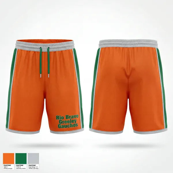Athletic Shorts With Pockets, Rio Bravo Greeley Gauchos, Women's Basketball, Teamtime, Team time, sublimation, custom sports apparel, team uniforms, spirit wear, spiritwear, sports uniforms, custom shirts, team store, custom team store, fundraiser sports, apparel fundraiser