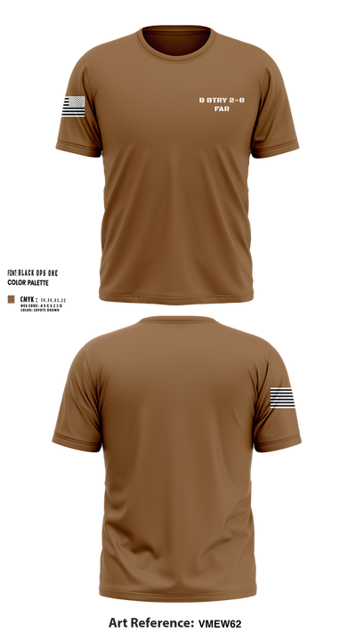 B BTRY 2-8 FAR 58114789 Short Sleeve Performance Shirt - 6