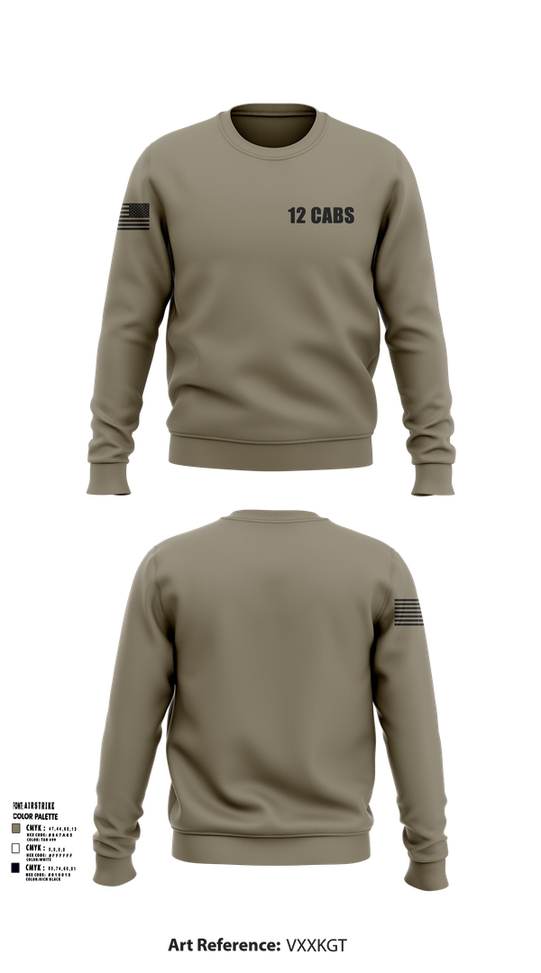 Crew Neck Sweatshirt, 12 CABS, , Teamtime, Team time, sublimation, custom sports apparel, team uniforms, spirit wear, spiritwear, sports uniforms, custom shirts, team store, custom team store, fundraiser sports, apparel fundraiser
