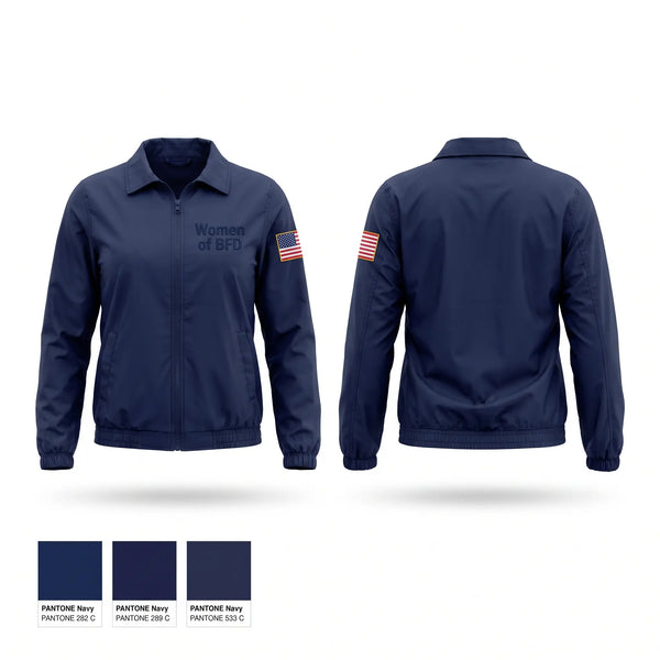 Windbreaker, Women of BFD, Fire Department, Teamtime, Team time, sublimation, custom sports apparel, team uniforms, spirit wear, spiritwear, sports uniforms, custom shirts, team store, custom team store, fundraiser sports, apparel fundraiser